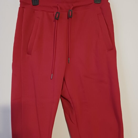 Galaxy By Harvic Men'S Regular-Fit Fleece Jogger Sweatpants, Red S - Picture 4 of 8